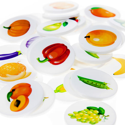 Лото пластмассовое "Овощи, фрукты"