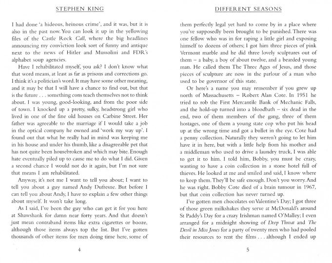 Different Seasons (Четыре сезона)