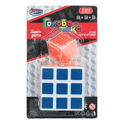 B2376405-R Jeu de logique cube 3x3, laboratoire, blister 16*10*6 cm, VMJV dans la couleur 2*144 pouces