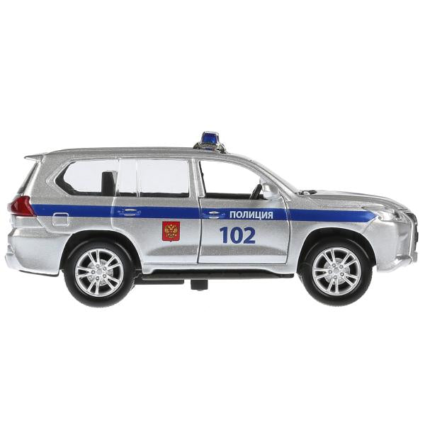 Машина металл свет-звук "LEXUS LX-570 ПОЛИЦИЯ"12см, откр. двери, инерц.в кор. Parc technologique dans le cor.2*36шт