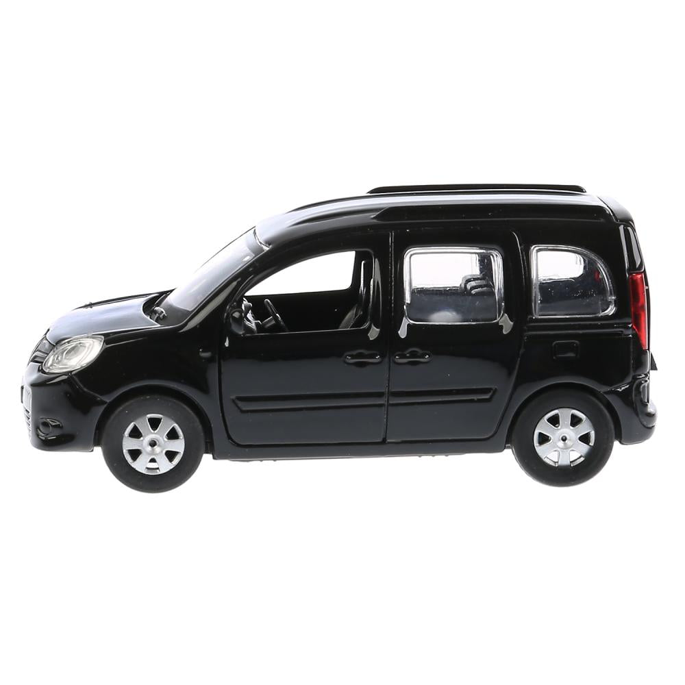 ТМ Технопарк. Machine en métal "RENAULT KANGOO" 12 cm, ouverte. двери, инерц., ЧЕРНЫЙ в кор. dans le cor.2*36шт