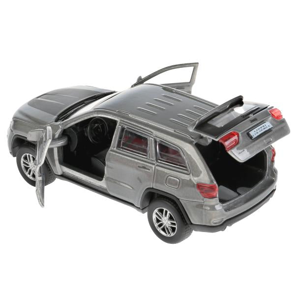 Machine métallique "jeep grand cherokee" 12 cm, ouverte. двери, инерц., серый в кор. Parc technologique dans le cor.2*36шт