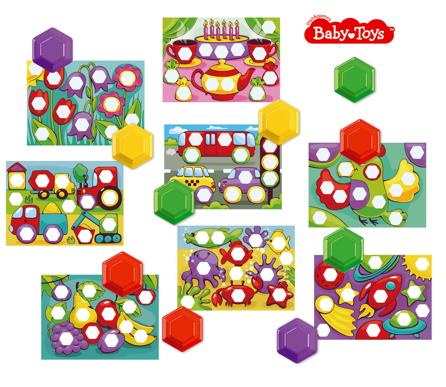 Игра настольная "Цвет в цвет" серия Baby Toys Games