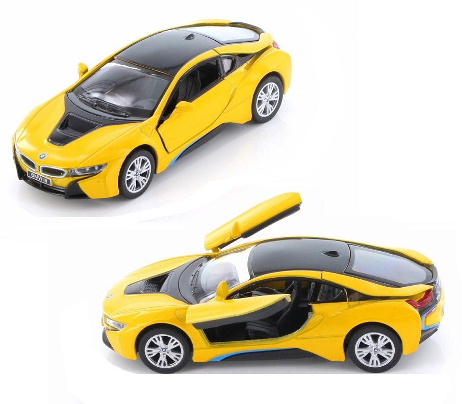 Kinsmart. Modèle art.КТ5379/5 "BMW i8" 1:36 (желтая) инерц.