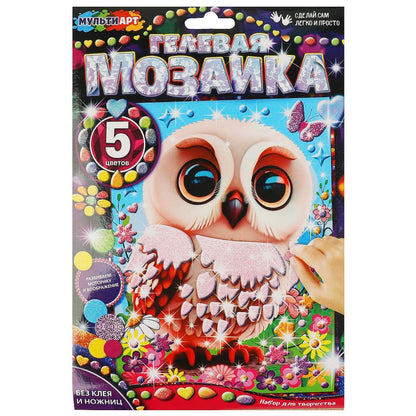 Гелевая мозаика 17*23 см сова МУЛЬТИ АРТ в кор.100шт