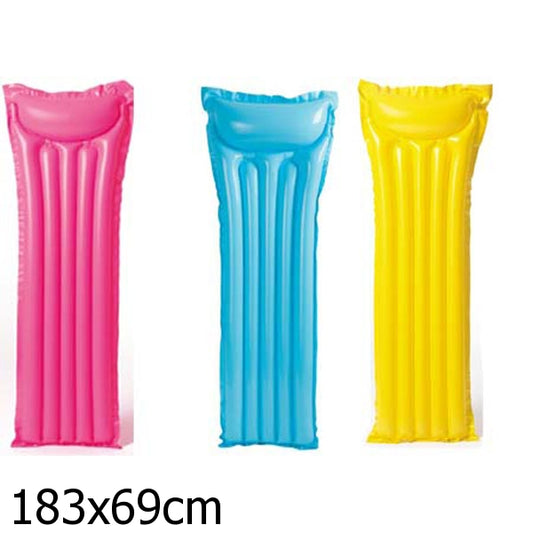 МАТРАС НАДУВ. ЦВЕТНОЙ ГЛЯНЦЕВЫЙ 183*69СМ ЦВЕТ В АССОРТ. В ПАК. (БОИТСЯ ХОЛОДА) в кор.36шт