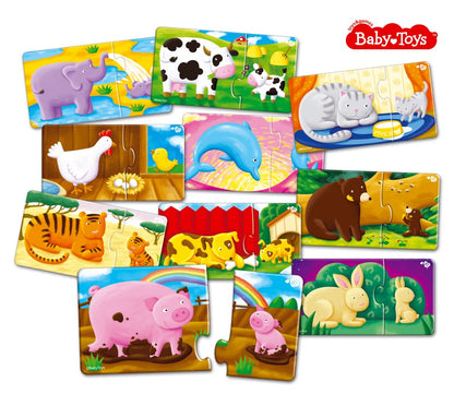 Пазлы макси парные "Чей малыш?" JOUETS POUR BÉBÉ 20 ÉLÉMENTS