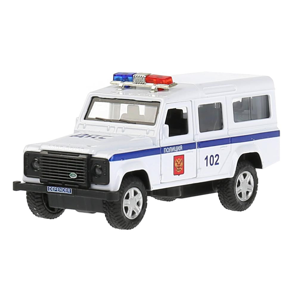 Машина металл Land Rover Defender полиция 12см,откр.двери,инерц.,белый в кор. Parc technologique dans le cor.2*36шт