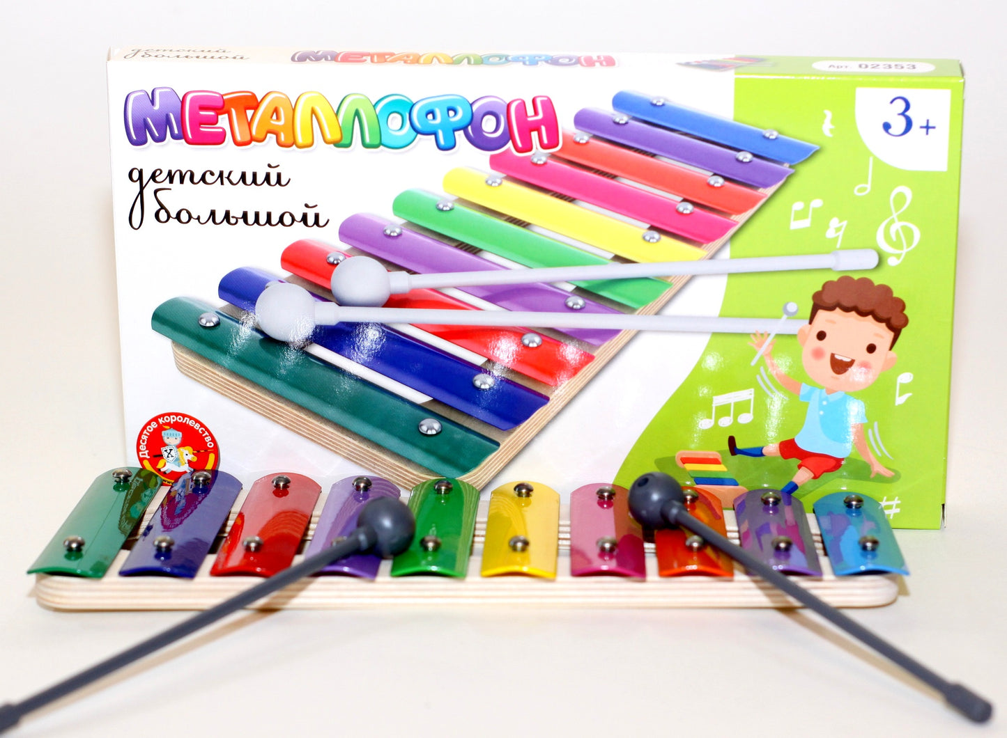 МЕТАЛЛОФОН ДЕТСКИЙ 10 НОТ в кор.10шт