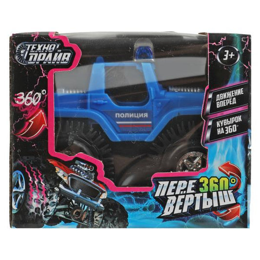 Машина-перевертыш на бат., кор.11,5*9,4*9,2см ТЕХНОДРАЙВ в кор.2*96шт