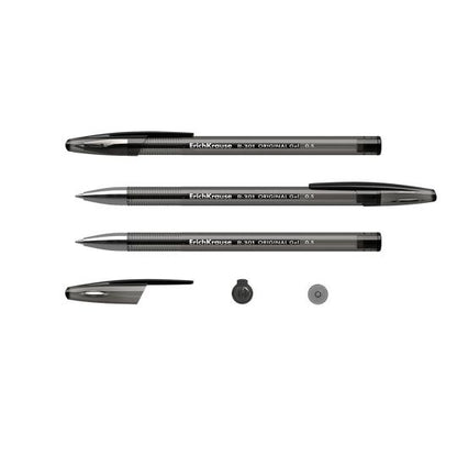 Ручка гелевая ErichKrause R-301 Original Gel Stick 0.5, цвет чернил черный (в коробке по 12 шт.)