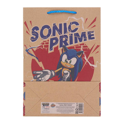 Пакет подарочный крафт Sonic Соник ml, 22*31*10 см ЧУДО ПРАЗДНИК в кор.12*12шт