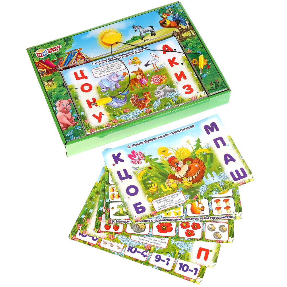 Электровикторина Азбука животных и счет, М.Дружинина, со светом в русс. кор. ТМ "Умка" в кор.24шт