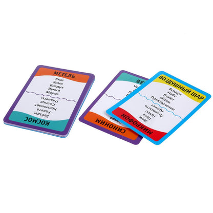 ТАБУН слов. (18 cartes). Cartons : 138x170x40mm 4+0, cartons 76x106mm 4+4. Умные игры в кор.50шт