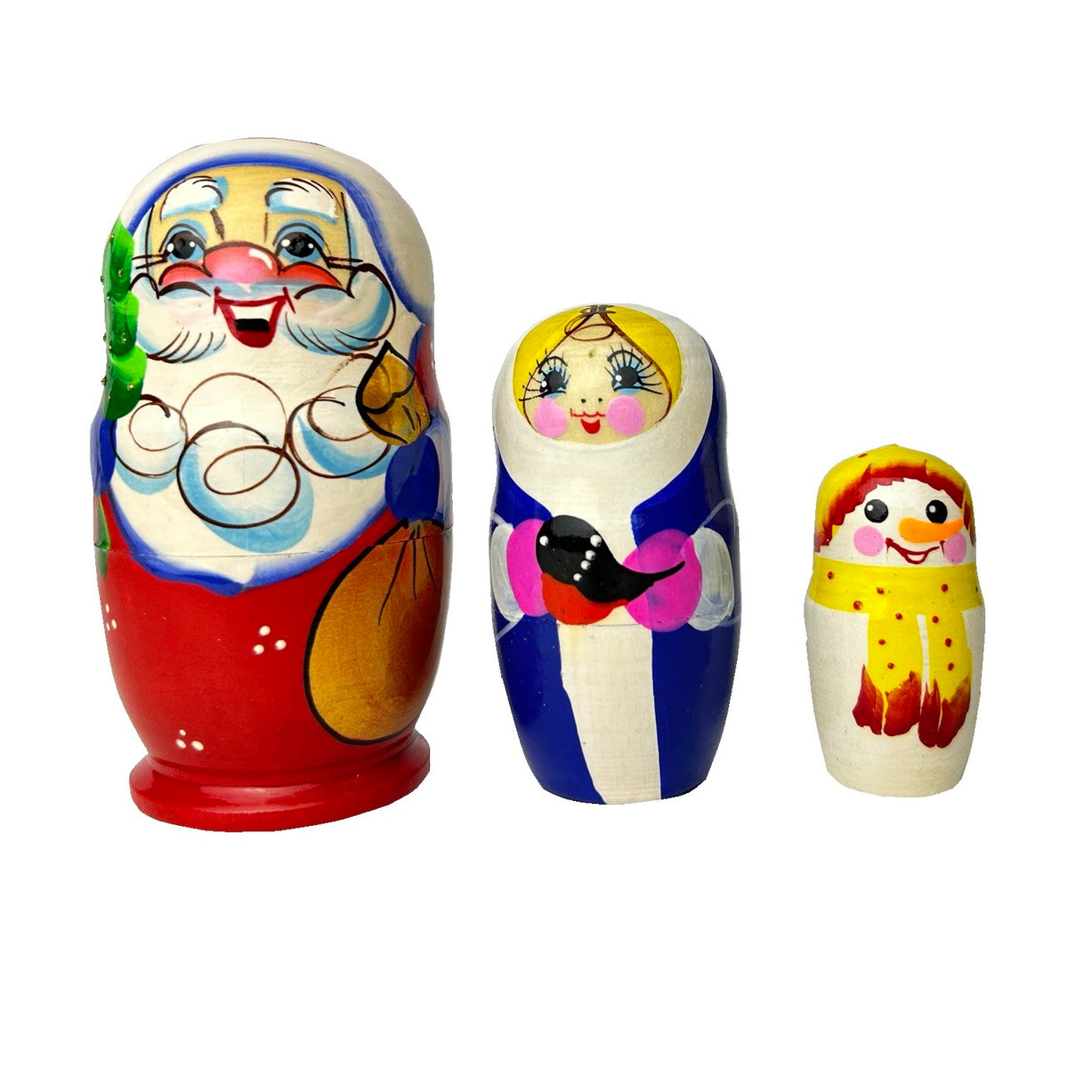 Матрешка "Дед Мороз" 3 в 1 Р-45/931 (РНИ) (Новый год)