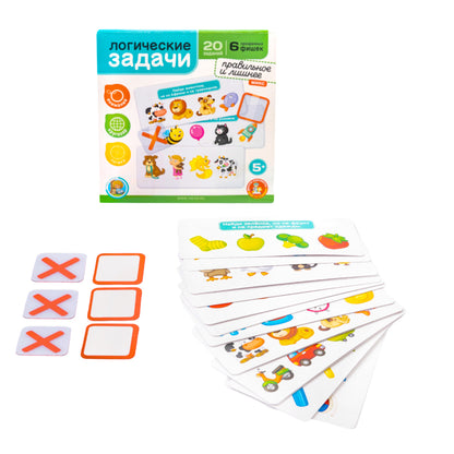Игра развивающая Логические задачи "Лишнее и правильное" 1, серия Учись, играя