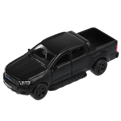 Machine en métal FORD ranger ПИКАП, 12 см, .дв., баг., инерц., черый мат., кор. Parc technologique en cor.2*24шт