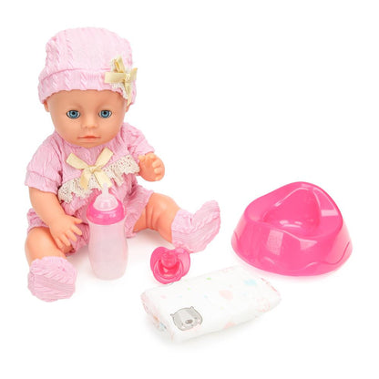 Пупс озвуч 30 см пьет, писает, закр. глазки, 4 акс., в кор КАРАПУЗ в кор.24шт