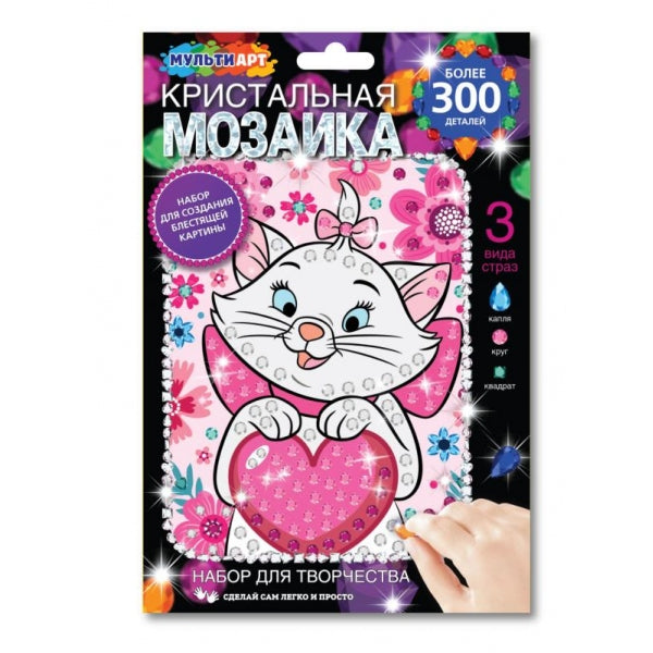 Mosaïque de cristal 17*23 cm, sac à main de Mila, МУЛЬТИ АРТ в кор.100шт
