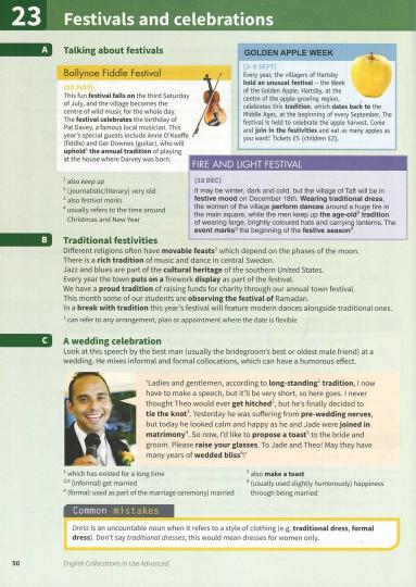 Collocations anglaises en usage, livre avancé 2e édition, avec réponses