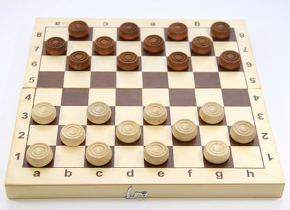 ДК.Игра настольная "Шашки" деревянные (поле 29см х 29см) арт.02841* /10