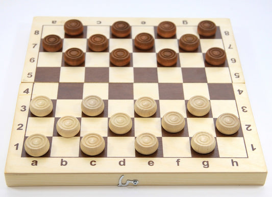 ДК.Игра настольная "Шашки" деревянные (поле 29см х 29см) арт.02841* /10