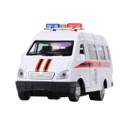 Машина металл ГАЗ -3221 "газель" 12,2 см, СКОРАЯ, дв, инер, кор. Технопарк в кор.2*36шт