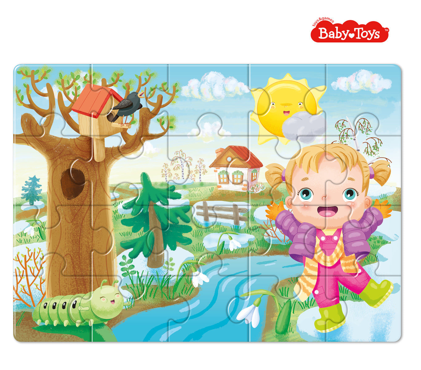 Пазл Premier Puzzle "Времена года. Весна" (20 эл) Jouets Pour Bébé