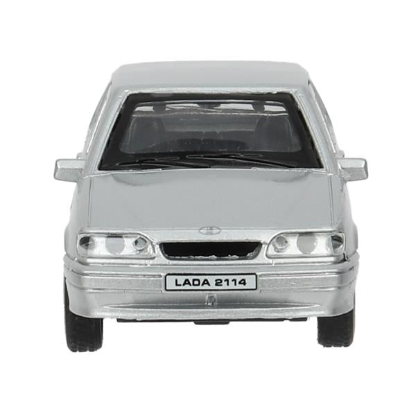 Machine en métal LADA-2114 "SAMARA" 12 cm, double, bagage, инерц, серебрист, кор. Parc technologique dans le cor.2*36шт