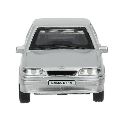 Machine en métal LADA-2114 "SAMARA" 12 cm, double, bagage, инерц, серебрист, кор. Parc technologique dans le cor.2*36шт