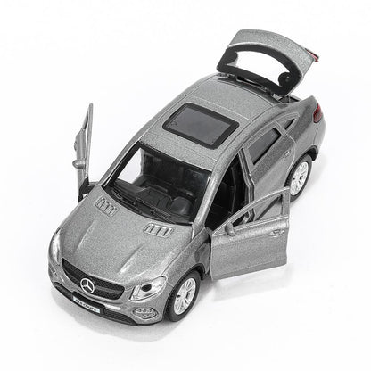 Машина металл MERCEDES-BENZ GLE COUPE длин 12 см, двери, багажн, серый, кор. Технопарк в кор.2*36шт
