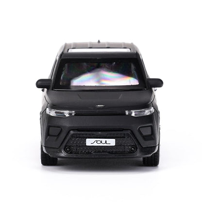 Машина металл свет-звук KIA soul 12 см, двер, инер, черный МАТОВЫЙ, kor. Parc technologique dans le cor.2*36шт
