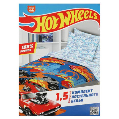 Комплект постельного белья ХОТ ВИЛС 1,5 спальное hw . riki kids RIKI KIDS en cor.7шт
