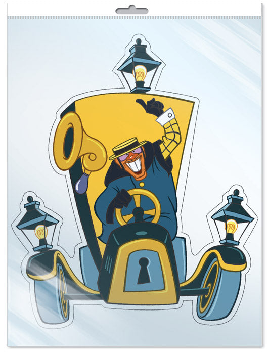 *ФМ2-12437 ПЛАКАТ ВЫРУБНОЙ А4 В ПАКЕТЕ. Карета из м-ф Бременские музыканты (блестки в LAC, в индивидуальной упаковке, с европодвесом и клеевым клапаном)