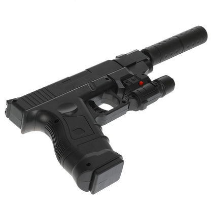 Пистолет (п) с лазер. прицелом, с глушителем, с пульками P2698 в пак. в кор.2*72шт