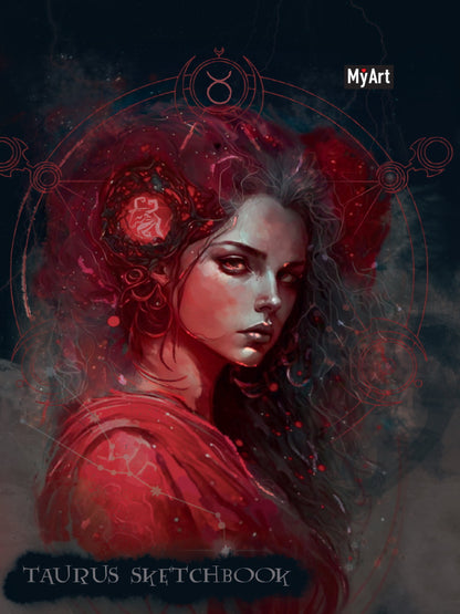 Mon Art. СКЕТЧБУК "ЗНАКИ ЗОДИАКА" ТЕЛЕЦ