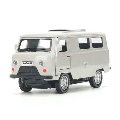 Машина металл уаз-452 "буханка" 10,5 см, дв, инерц, серебристый, кор. Технопарк в кор.2*36шт