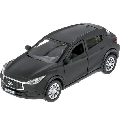 Machine en métal "infiniti qx30 maтовый" 12см, открыв.двери, инерц, noir dans le cor. Parc technologique en cor2*36шт