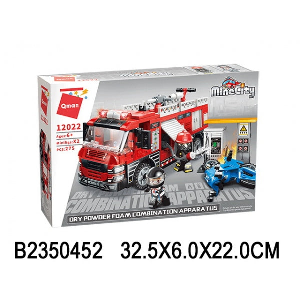 Constructeur en plastique. пожарная машина 275дет. dans le cor. dans le cor.18шт