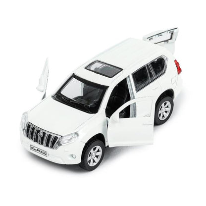 Машина металл "TOYOTA PRADO", длина 12см, открыв. двери, инерц, БЕЛЫЙ в кор.Технопарк в кор.2*36шт