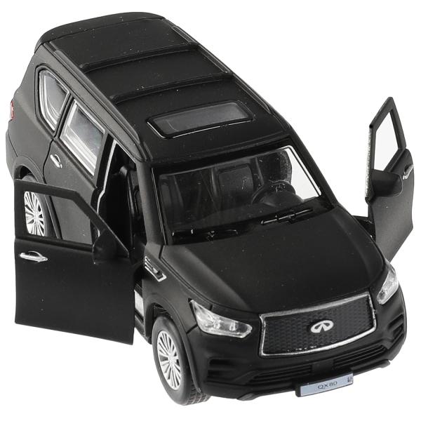 Machine en métal INFINITI QX80, d'une taille de 12,5 cm, double, sac, argent, noir, couleur. Parc technologique dans le cor.2*36шт